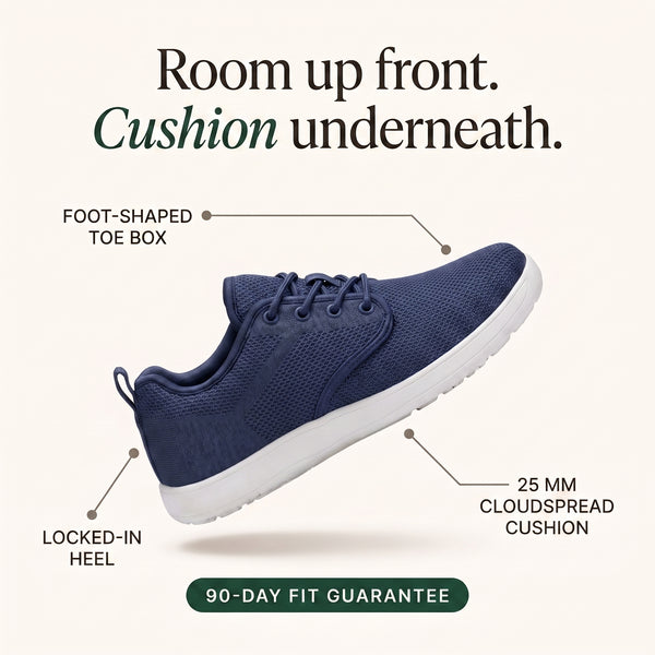 WalkPluma Suite - Wide Toe Box Sneaker