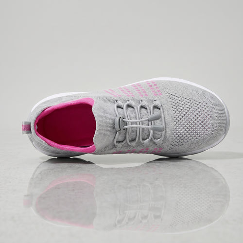PLUMA Flow Orthopedic Knit Sneaker - Rose Gray