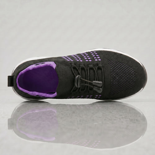 PLUMA Flow Orthopedic Knit Sneaker - Berry Black